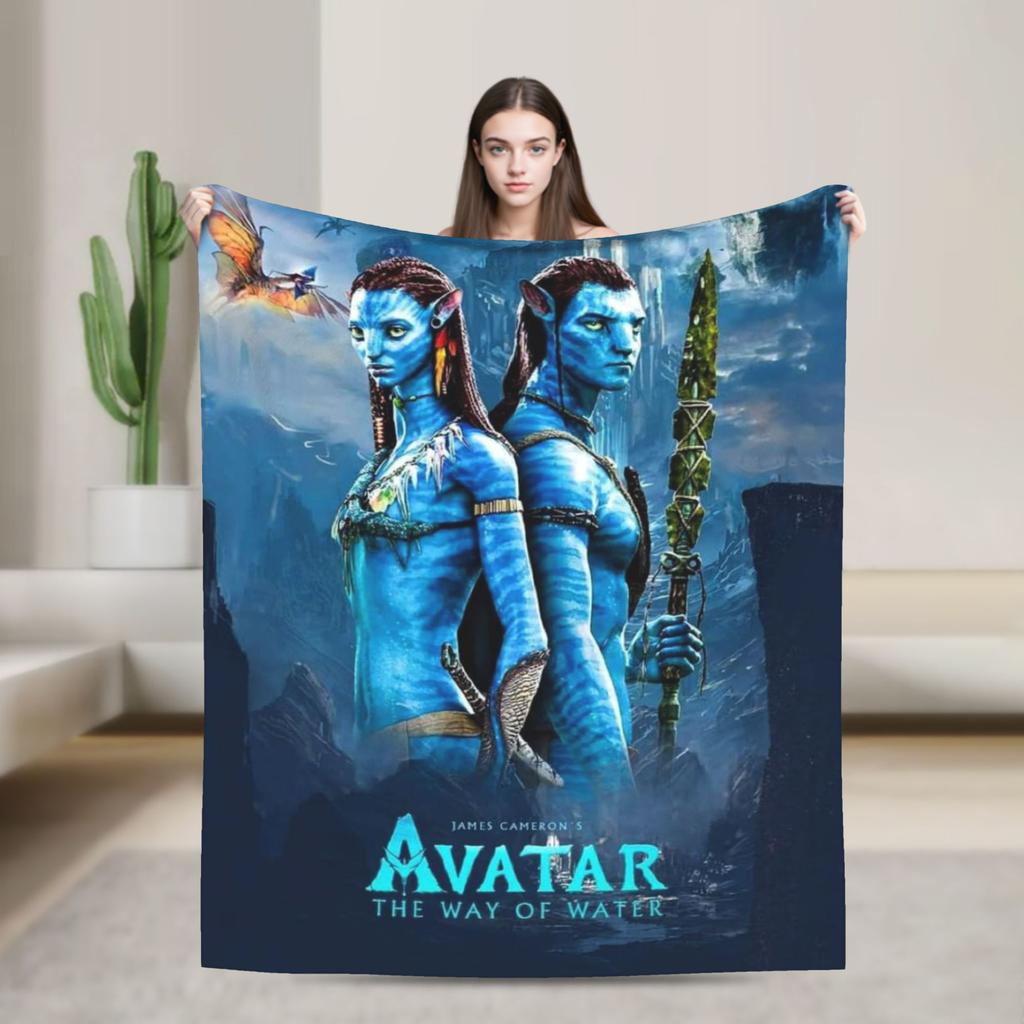 Avatars The Way Of Water Film Poster Flanellen Deken Jongen Zacht Gezellig Plaid Winter Woonkamer Bedsprei Bank Bed Overtrek