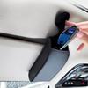 TIMYU Car Storage Glasses Holder Sunglasses Grip Sunglasses Holder PU Leather Artisan Hand Sewn (Black)
