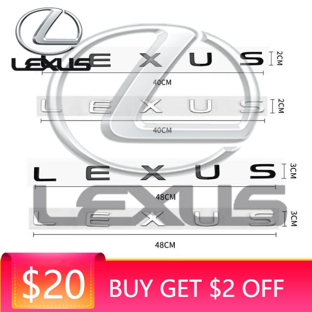 Emblems 5 English Letter Stickers Fit For Lexus NX260 RX350 GX550 CT200H IS250 CT IS LS ES NX RX UX GX GX470 RX400 ES300 GS300 F WN2