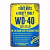 Vintage Retro WD40 Spuit Garage Gereedschap Metalen Bord Muurschildering Personaliseren Keuken Blikken Bord Posters Kamer Muur Decoratie