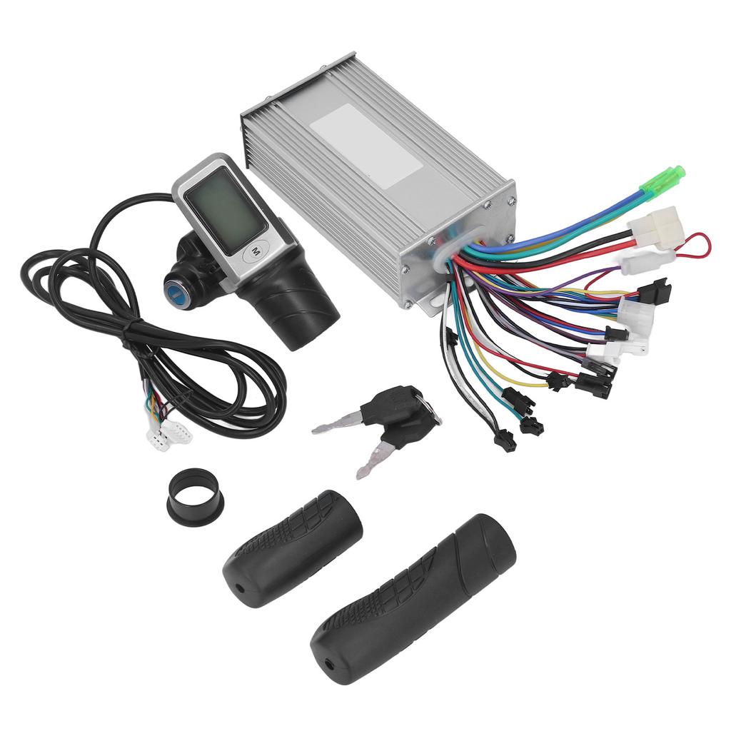 Elektromos kerékpárvezérlő készlet 36V 48V 500W kefe nélküli motorvezérlő LCD kijelző sebességszabályozás