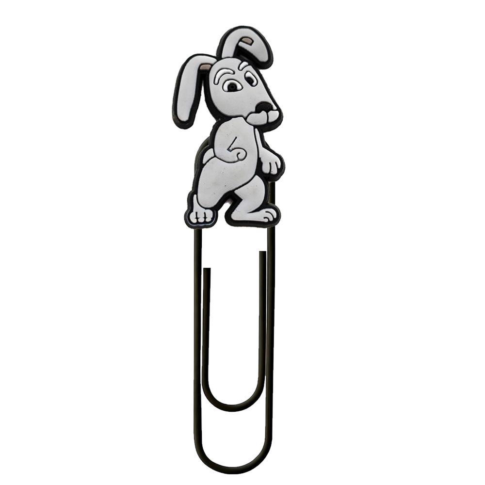 Clips de hârtie cu personaj de desene animate pentru animale mici, Spinner pentru semne de carte din hârtie PVC - Decorațiune drăguță pentru birou DIY