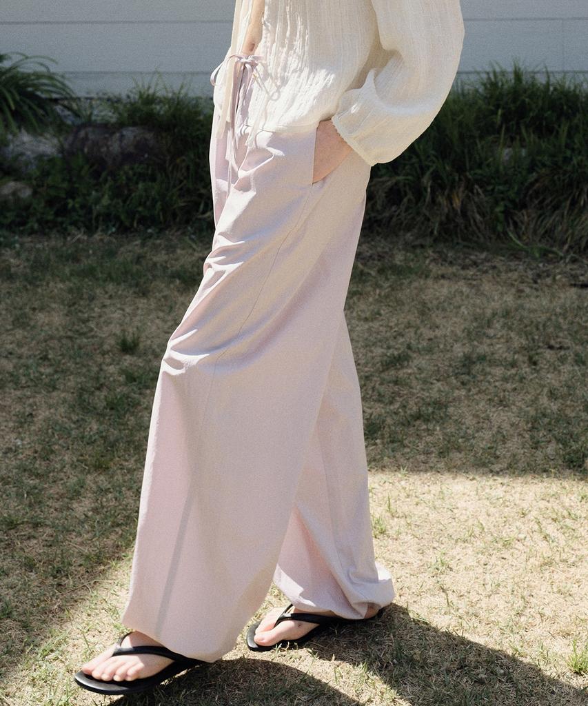 Beullaengkeu03 Cotton Banding Harem Pants (Lavender Pink)