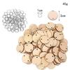 50Pcs Blank Wooden Hanging Tags with Metal Rings, DIY Engraved Message Tracker Board, Reminder Plaque for Home Decor & Gift