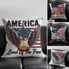 American Independence Day Pillow Case Anti-dustmite Invisible Zipper Sofa Bed