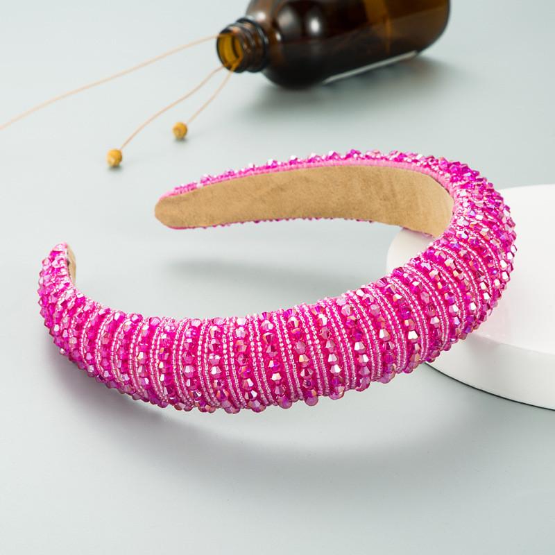 Accessories Hand-Woven Fashion Hair Tie Beads Headband Female Sponge Simple Hair