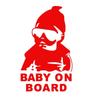 14x9cm BABY ON BOARD Coole hintere reflektierende Sonnenbrille für Kinder Autoaufkleber Warnaufkleber