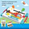 373pcs Children's Creative Mosaic Toy Set Nail Art Composite Picture Puzzle Mushroom Kit Educational Fun Puzzle Toys