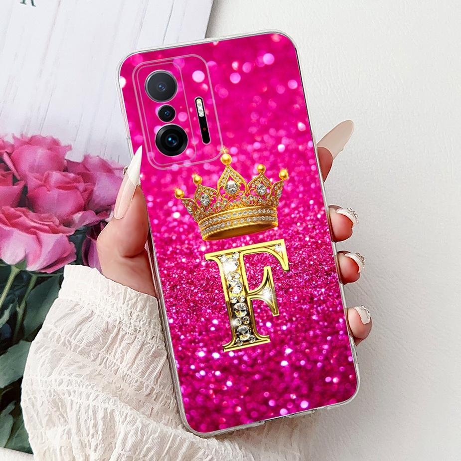 For Xiaomi 11T Pro Case Luxury Fashion Letters Cover Clear Silicone Phone Case For Xiaomi Mi 11T Pro Mi11T 5G Soft Fundas Bumper
