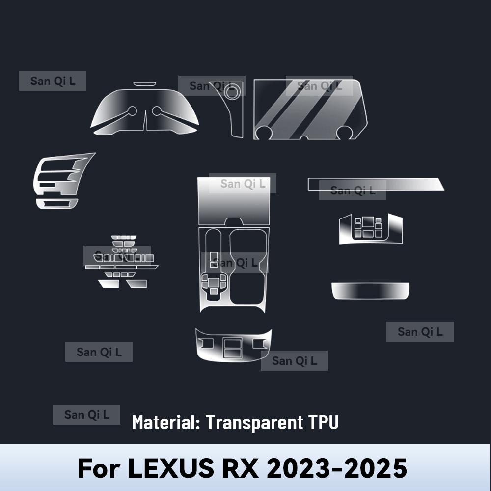 TPU Transparent Pentru LEXUS RX 2024 2025 Console Centrală Mașină Tablou de Bord Media Navigație Protector Anti-zgârieturi Folie Interioară