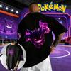 Pokemon Gengar Printed Cotton Tshirt Men Women Summer Hiphop Casual Loose Y2K Parentchild Top