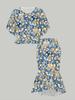 3D Flower Printed Classical Totem Women's Print, Fashionable Large-sized, Elegant, Versatile for All Seasons. T-shirt, Skirt and Set