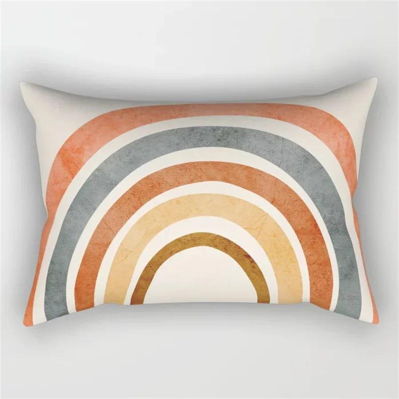 30x50 Abstrakter geometrischer Spleißen Blatt Pflanzendruck Kissenbezug Moderne Mode Polyester Kissenbezug Sofa Home Decor