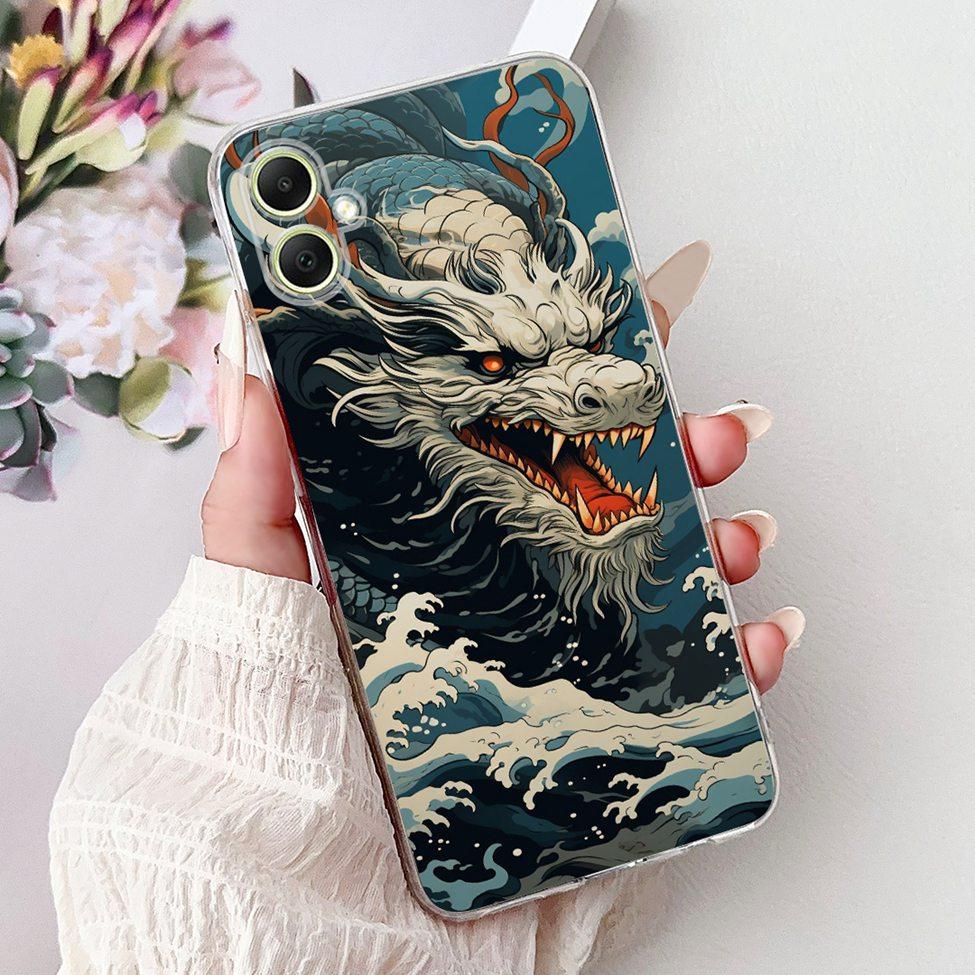 For Samsung A05 Case Clear Cute Cat Fashion Flowers Cool Painted Back Cover For Samsung Galaxy A05 Phone Case SM-A055F SM-A055M