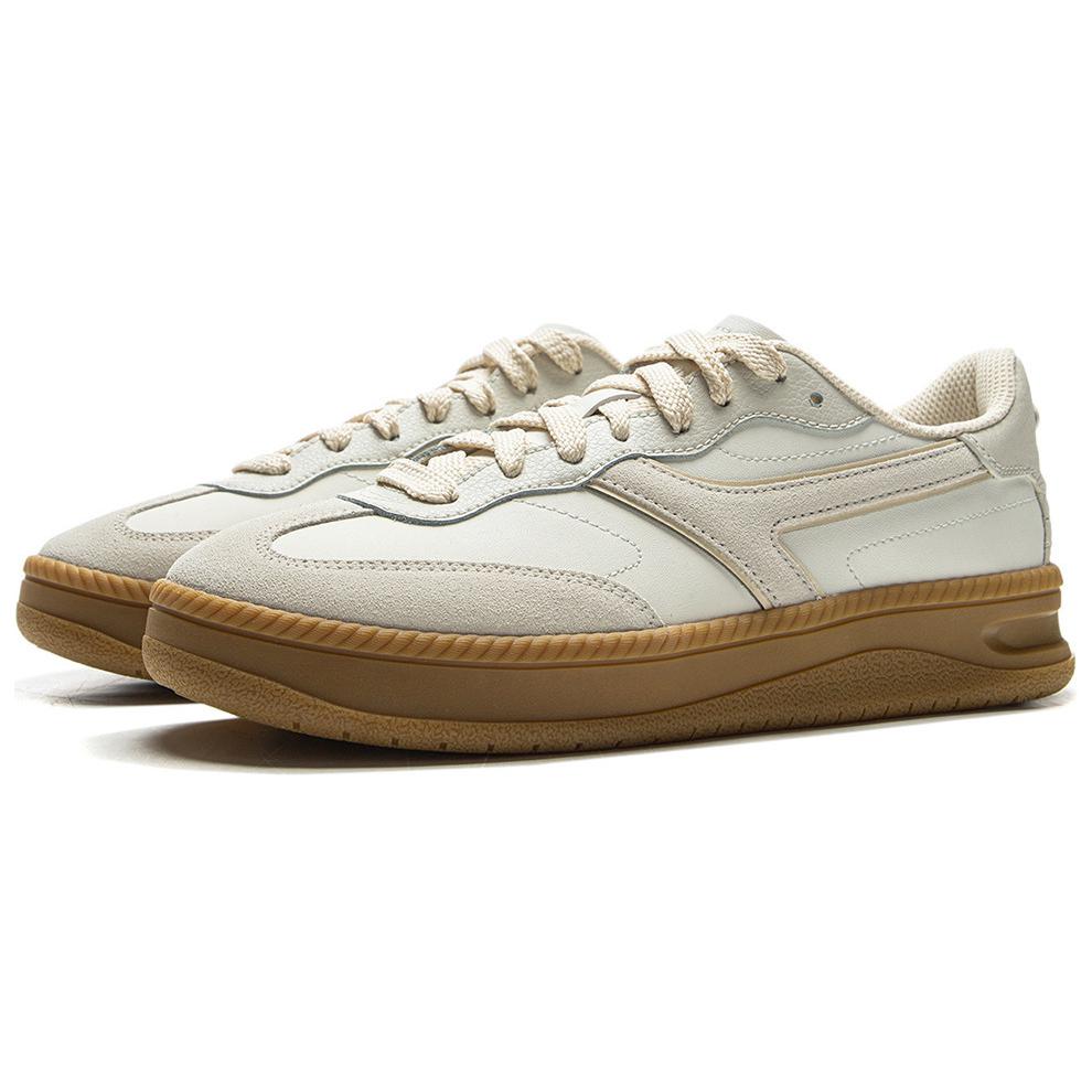 Li Ning Ivy Slip Resistant Abrasion Resistant Low Top Skateboard Shoes Women's White Gray AGCV028-1