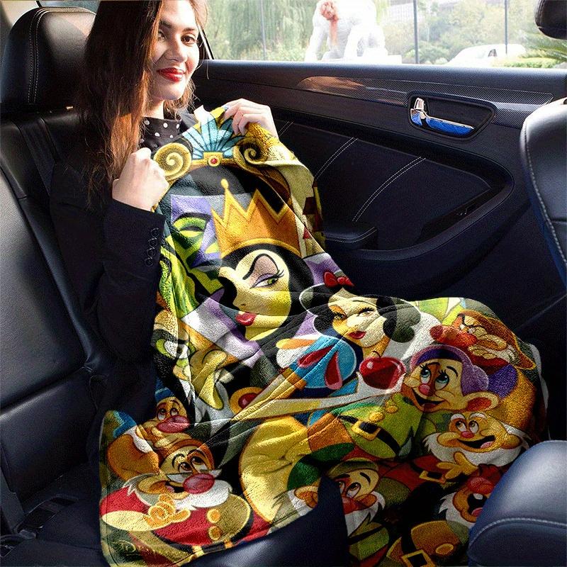 1pc Snow White and The Seven Dwarfs Printing Blanket - Soft, All-Season Throw for Office Blanket,  | Personalized Gift with Adorable Cartoon Design