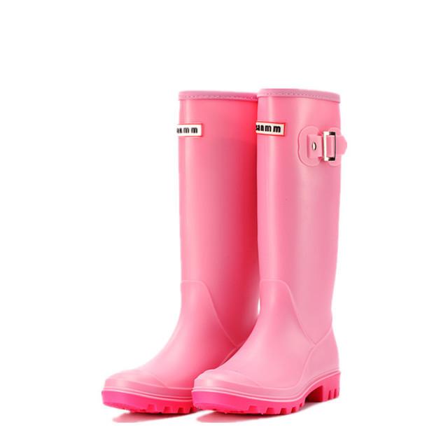 Comemore Long Rainboots Woman Knee-High Water Boots Waterproof Shoes Women's Rubber Rain Boot Garden Galoshes for Women