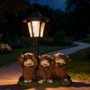 Luce Solare Mucca delle Highlands per Giardino Lampada Esagonale in Resina Ornamento Decorativo Giardino Cortile Prato Luce Decorativa per l'Atmosfera
