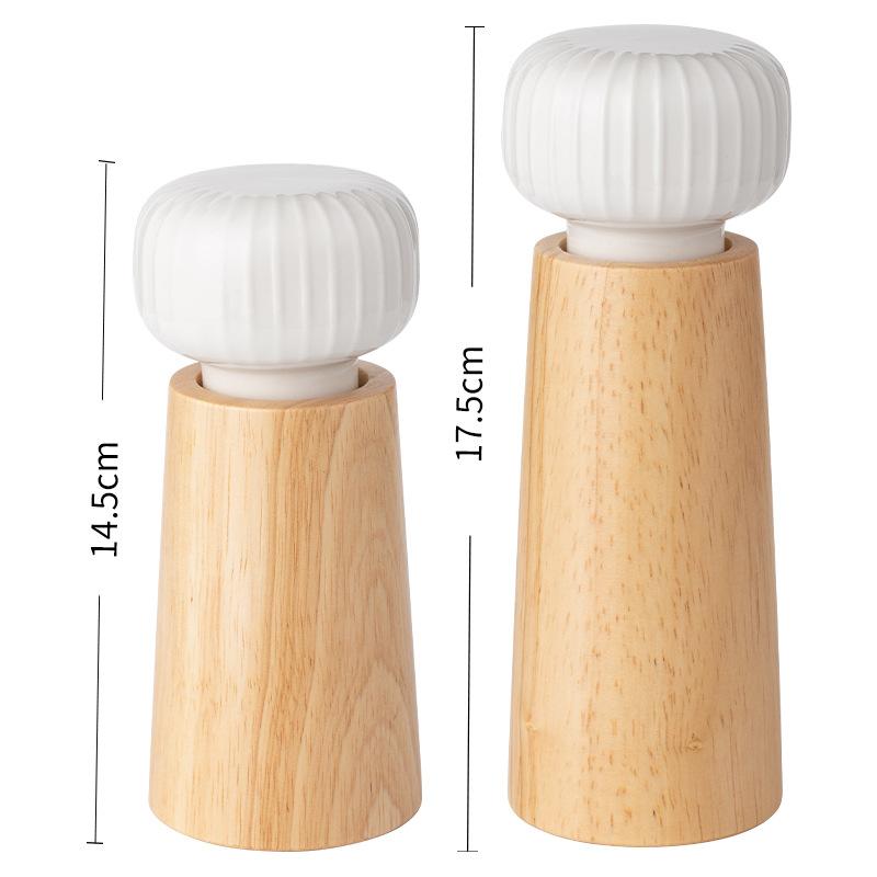 Nordic Style Pepper and Salt Grinder Manual Salt and Pepper Grinder Adjustable Roughness Ceramic Core Salt Grinder