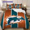 Dolphins Leap Turquoise Waters Three-piece Set(1 * Duvet Cover + 2 * Pillowcase, Without core)Christmas Birthday Gift Soft and Comfortable