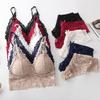 2021 Summer French Lace Trim Tank Style Molded Cup Women's Underwear Set