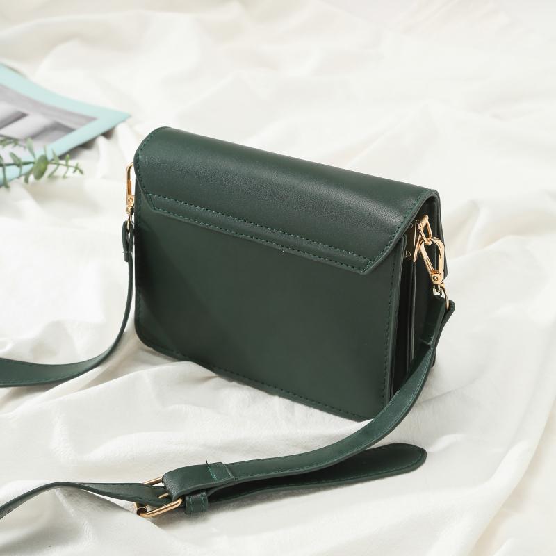 Vintage Shoulder Messenger Bag for Women PU Leather Small Square Fashion Crossbody Bag Handbag