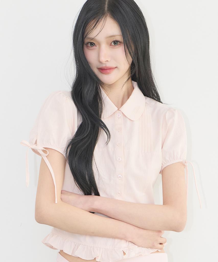ILLIGO Sailor Puff Blouse Pink