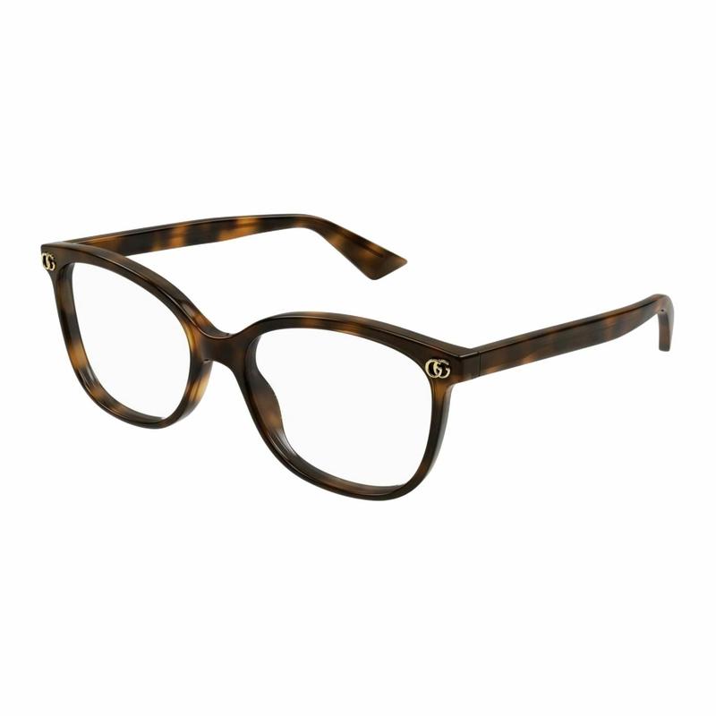 Gucci Full rim design recycled acetate square optical frame women's tortoise shell