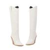 Women's High Heel Boots Fashion Solid Color Pointed Thick Heel Large Versatile Martin Boots