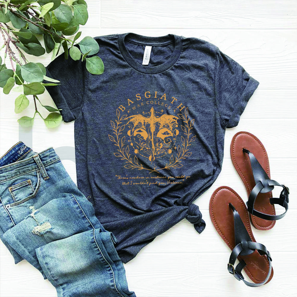 Basgiath War College T-Shirt Ästhetisches Fourth Wing Shirt Retro Fly or Die Shirts Fourth Wing Riders Quadrant Tee Bücherhaftes Geschenk