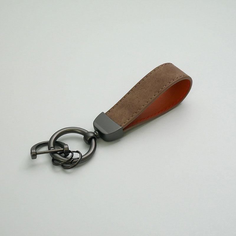 1PC Pure Color Buckle Cars Key Ring Bag Pendants Leather Car Key Rings For Car Leather Keychain Gifts Car Accessories
