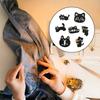 7Pcs Kitten Iron On Fabric Patches Adhesive Embroidery Appliques For Jackets Bag Clothing Decoration Sewing Accessorie Multicolor
