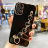 Coque avec sangle - BOOLING - pour iPhone Air - Silicone Souple Antichoc Bracelet Motif Cœur - Noir