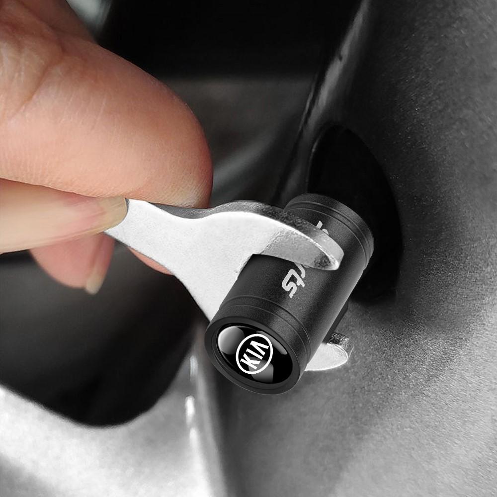 Car Tire Valve Cap Tyre Valve Stem Covers For New KIA Sportage Ceed Sorento Cerato Optima Picanto Rio Soul Niro Sonic Cadenza K5 RUAJC1