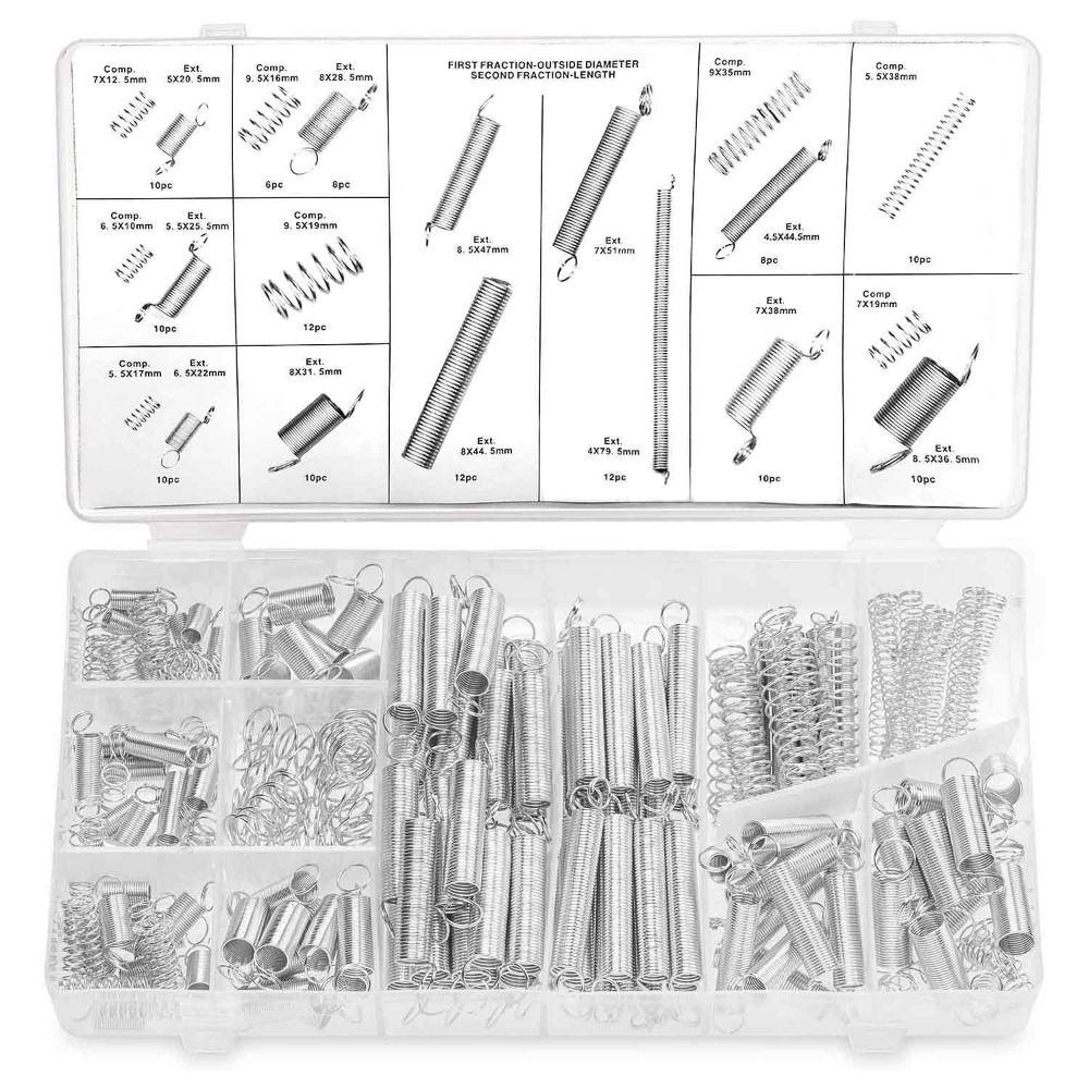 200 Pcs Stainless Steel Compression Springs Spring Coil Tension Spring Furniture Assembly