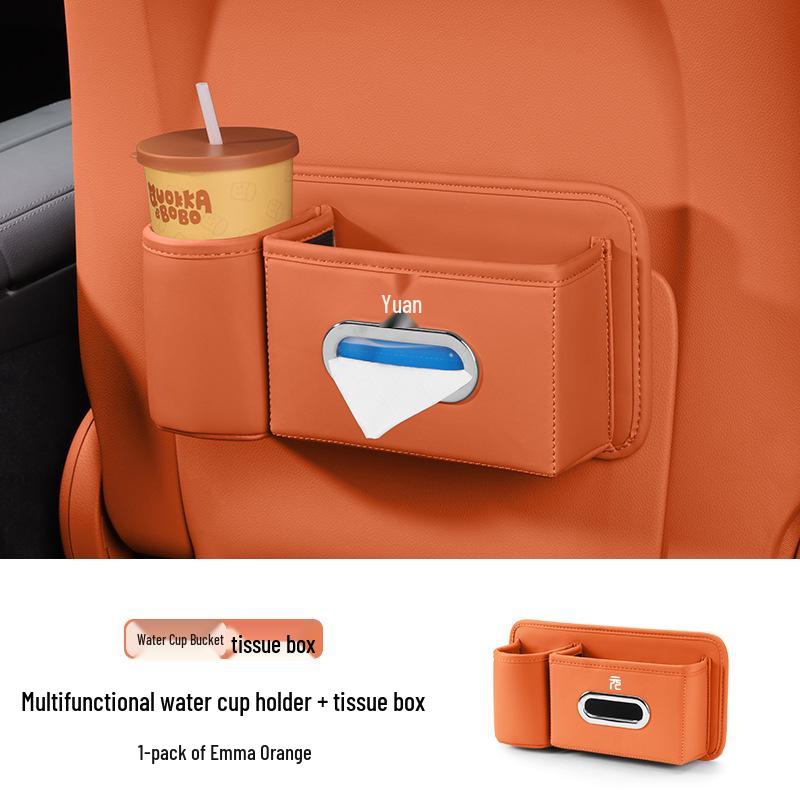 BYD Yuan Multifunctional Tissue Box and Cup Holder - Car Interior Accessory