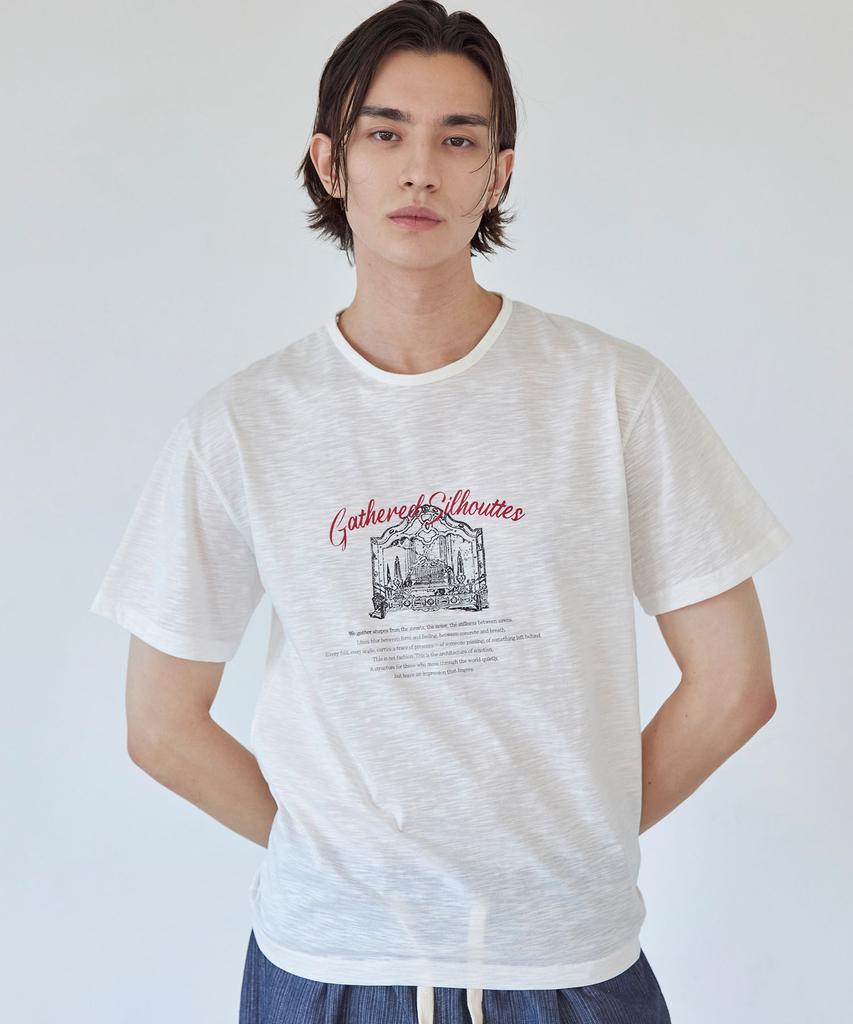 SENTAIR Silhouette Half T-Shirt _Ivory
