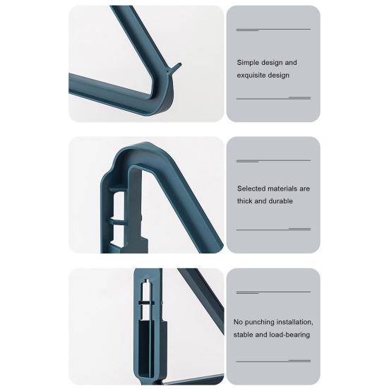 Clothing Rack Holder Wall-Mounted Space Saving Clothes Hanger Organizer Laundry Dryer Room Garment Hanger Storage Rack Dorm Accessories