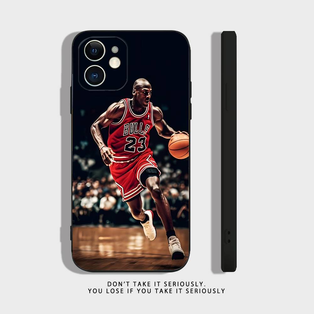 Basketball Phone Case For iPhone 17,16,15,14,13,12, J-Jordan 23,11,X,XR,XS,Plus,Mini,Pro,Max Soft Black Shockproof Cover