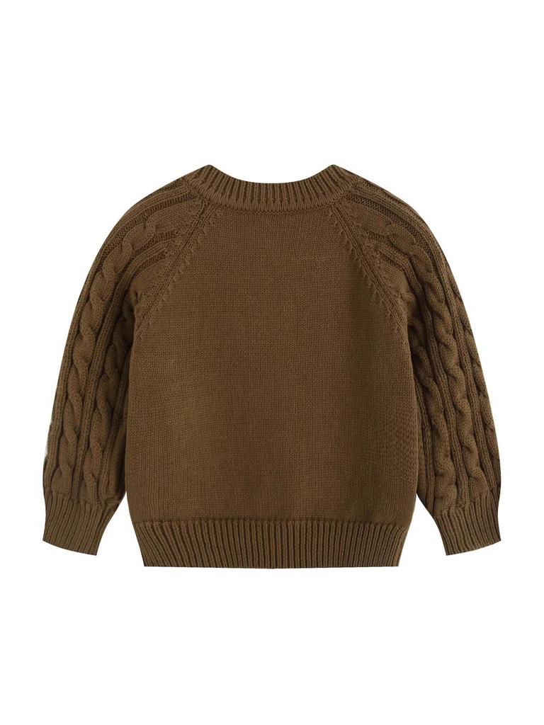 Unisex Baby Cable Knit Cotton Cardigan: Stylish Spring & Autumn Sweater for Infants and Toddlers