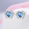 Cute Unicorn Stud Earrings Silver Plated for Little Girl Crystal Cat Mouse Elephant Heart Star Earring Gift Jewelry