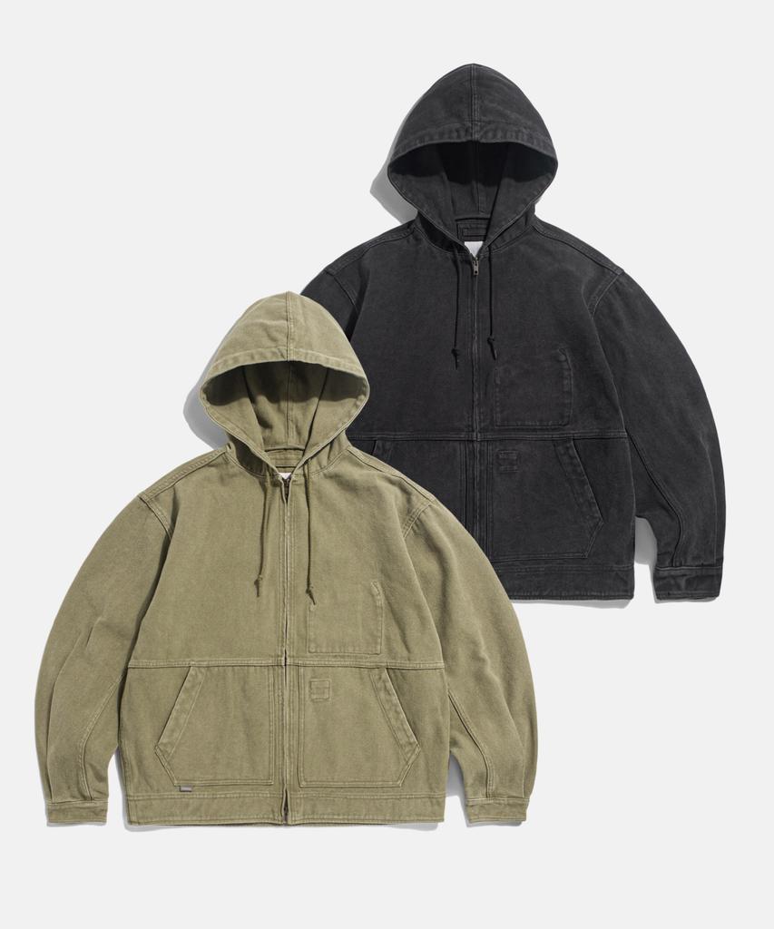 Espionage Ray Canvas Work Parka Khaki Beige