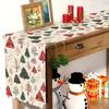 Christmas Tree Table Runner Polyester Festive Table Runner Retro Party Table Decor Festive Dining