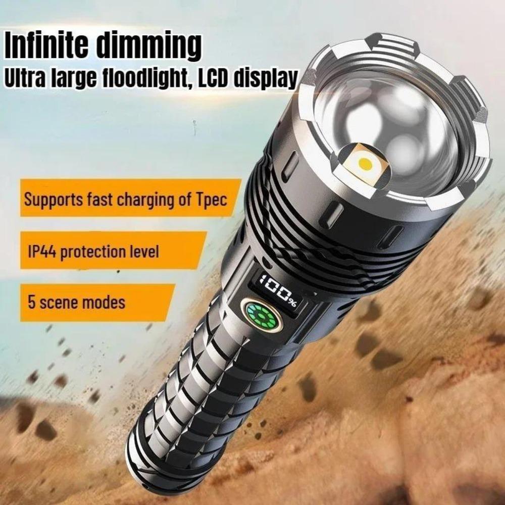 Most Powerful High Power Led Flashlight 5000mah Rechargeable Led Flashlight Zoom Outdoor Tactical Lantern Hunting Torch