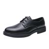 Chaussures habillées décontractées pour hommes à bout pointu en cuir Style Rétro à lacets Légères Confortables Souples pour le Bureau Quotidien et les Mariages