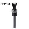 Woodworking Router Bit 14IN Carbide Dovetail Profile with Bottom Bearing for Precise and Stable Routing On Wood Materials