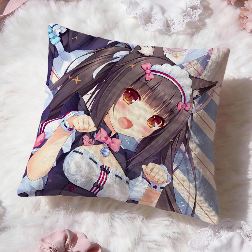 Süßes Spiel n-Nekopara Kissenbezug Premium Komfort Wendbarer Kissenbezug -Zwei-in-Eins-Design für jeden Raum & Autoinnenraum