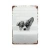 Funny Animal Posters Metal Tin Sign Plaque Dog Monkey Reading Newspapers Decorative Plates For Toilet Bathroom Wall Art Decor