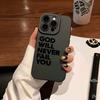 Minimalistisch Zwart Engels Print Telefoonhoesje, Geschikt voor iPhone 17, 16, 15, Plus, Pro, Max Serie Telefoons - Ideaal om cadeau te geven