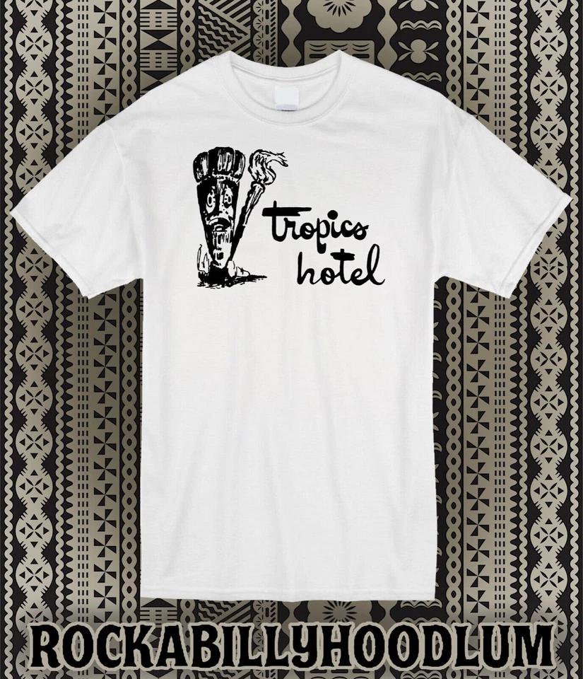 Retro Tiki Art Tee T Shirt Cotton Mug Bar Restaurant Tropics Hotel Mid Century